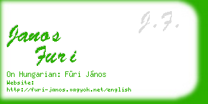 janos furi business card