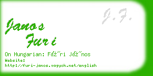 janos furi business card